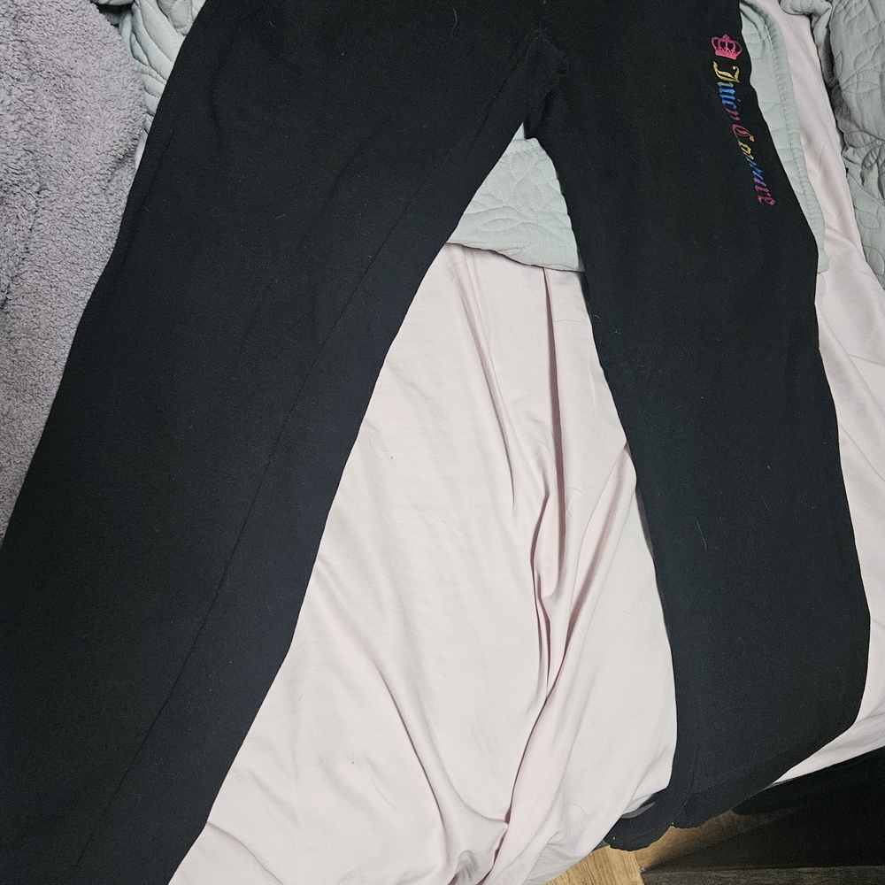 Juicy Couture Black Sweatpants with Colorful Logo